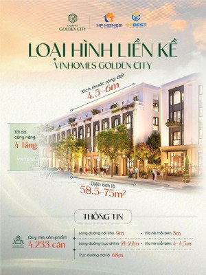 bán biệt thự liền kề vinhomes dương kinh golden city 63m2 loại giãn xây 18 tháng từ 5.5 tỷ full