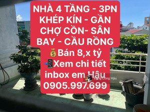 nhà 4 tầng, 8,7 tỷ, gần chợ cồn, 46m2 nở hậu, kinh doanh lý tưởng
