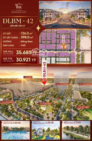 duy nhất căn lk hướng đn, mặt đại lộ ban mai, gần 2 toà vp cao 35 tầng - giá 30 tỷ. vin đan phượng
