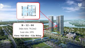 masteri rivera view cầu rồng |3pn - 79,2 m2| ưu đãi khủng đến 18%, tiện ích độc đáo, sở hữu lâu dài