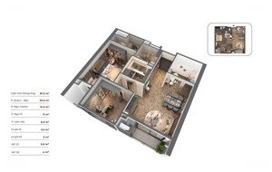 chính chủ cần bán nhanh căn hộ 2 ngủ + 1 - 82m² - kepler tower - tòa d - tầng trung từ 20 - 29