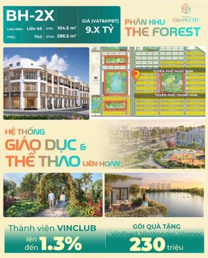 shophouse nhà phố 3 mặt tiền kinh doanh tại vinhomes green city