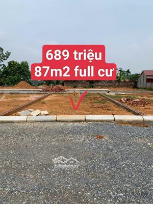 689 triệu sở hữu ngay lô đất 87m2 full cư cách sân vận động mỹ đình 57km, sẵn sổ đỏ gần ql32 ần kcn