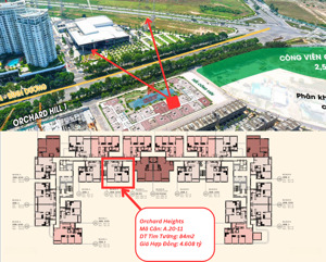 bán căn hộ view hoa hậu tại orchard heights, 2pn2wc. view về đường hùng vương và aeon mall, gía tốt