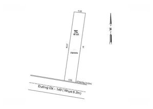 chủ cần tiền bán gấp đất đẹp mặt tiền dx 149 phường tương bình hiệp tdm bd - dt 5 x 30m thổ cư 60m2