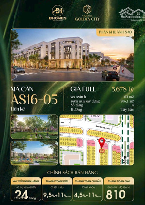 bán liền kề vị trí độc vinhomes dương kinh 63m2 full chính sách vốn ban đầu chỉ 1,2 tỷ căn as16-05