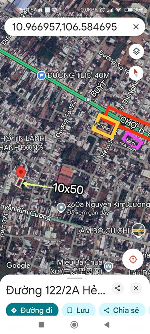 10x50m 100m2 thổ, giá sốc, mt đs 32, xe tải, tân thạnh đông, củ chi, bộ ra tl 15, chợ, trường 150m