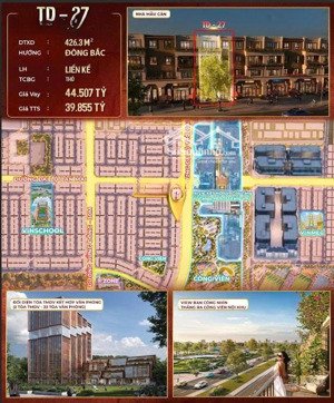 bán shophouse mặt đường 40m đối diện cụm 5 tòa chung cư văn phòng - vinhomes wonder city đan phượng