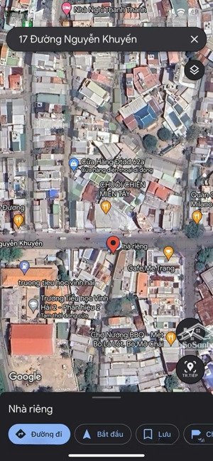 bán nhà cấp 4 cũ mặt tiền đường nguyễn khuyến gần chợ vĩnh hải nha trang