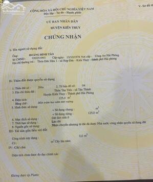 Bán đất Tân Thành - Dương Kinh - Hải Phòng