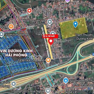 bán đất 102,8m2 đường hoà nghĩa ô tô đỗ cửa, quy hoạch đường 18m trước mặt, sát vin dương kinh