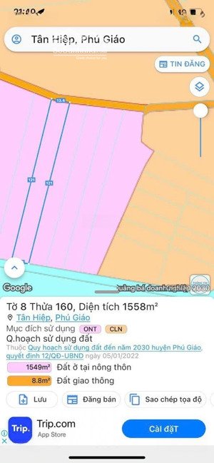 cần bán lô đất tâm huyết 1558m2 có sẵn 50m2 tc lh 