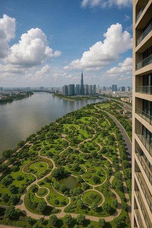 căn studio tầng 39 | view sông ngọc + công viên, thanh toán 390 triệu nhận nhà, tặng full nội thất