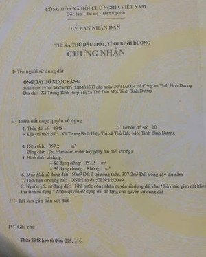 bán đất tại tương bình hiệp, thủ dầu một, 3,8 tỷ, 357 m2 đẹp, nhiều tiện ích