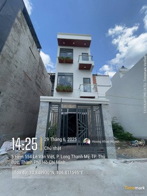 bán nhanh nhà đẹp 69m2 hẻm xe hơi lê văn việt, p. long thạnh mỹ, tp thủ đức giá 5,4tỷ lh 