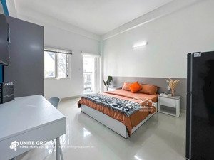 cho studio 30m2 có ban công, nội thất đầy đủ - đường điện biên phủ gần hutech, uef, đh hồng bàng