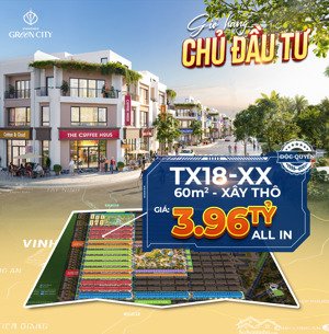 độc quyền nhà phố 60m2 - vinhomes green city - xây thô - nhận nhà t12.2026 cho thuê kinh doanh ngay