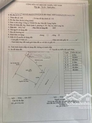 bán đất tại phường 4, tân an, long an, 40 tỷ, 1400m2