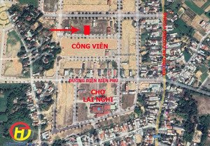 khu phố chợ lai nghi (có sổ): cần bán lô đất biệt thự, đối diện công viên; gần chợ