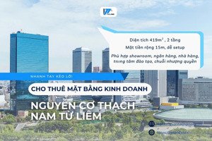 siêu hot cho thuê nhà mặt phố nguyễn cơ thạch tổng diện tích 419m - mặt tiền 15m