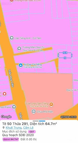 bán nhà riêng tại nguyễn huy liệu, 2,6 tỷ, 64,5m2, 2pn, 1wc, cẩm lệ, đà nẵng