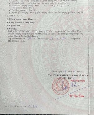 chính chủ gửi bán nhà 1 lầu đẹp dt 60m tân đông hiệp, dĩ an gần dt743c