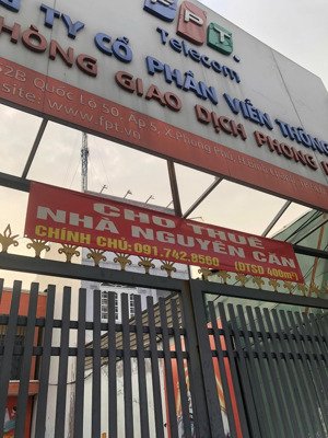 chính chủ cho thuê nhà nguyên căn, mặt tiền quốc lộ 50 gần nguyễn văn linh, 400m2, giá 35 tr/tháng