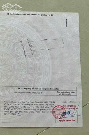 Bán lô đất MT đường Trần Huy Liệu - Khuê Trung- Cẩm Lệ , DT 98m2 giá 5ty1 LH 0942992361