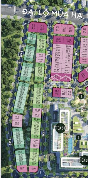 town villa sky retreat 6.5x18 3 tầng, 2 mặt tiền, mã đẹp, vị trí đẹp, gần đại lộ mùa hạ, 8tỷ450