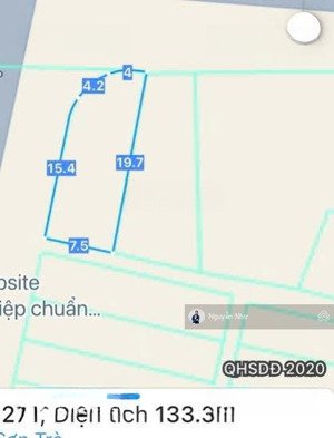có 1 ko 2, căn góc 2 mt đường 10m5 trục thông biển mân thái, dt 134 m2 ra biển 300m. nhỉnh 16 tỷ