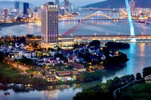 lô đất 2 mặt tiền đường đảo xanh 3, khu đảo xanh, 377m2, view trực diện sông hàn, giá: 80 tỷ