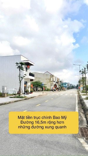 mặt tiền trục chính bao mỹ kqh hương sơ rộng 16,5m sạch đẹp không cống trụ.
