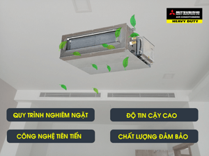 Máy lạnh giấu trần MITSUBISHI HEAVY Inverter và những Model R410a, R32