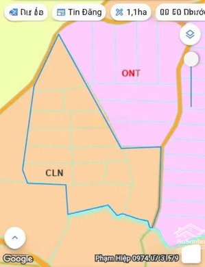 bán đất xã bưng riềng dt: 1.1ha ( 1 mẫu 1) giá 390 triệu/ sào có 2 mặt tiền đường 127m, đường thông