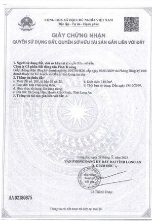 bán lô đất nền sổ đỏ, ngân hàng hỗ trợ 70%, ân hạn lãi gốc 24 tháng. lh: 