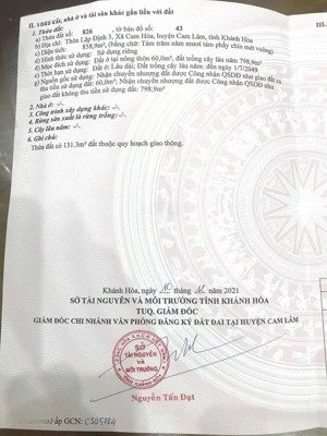 bán đất tại xã cam hòa, 858,9 m2