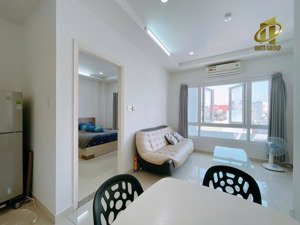 cho thuê căn hộ 1 phòng ngủ full nội thất, siêu rộng gần đh luật, công viên khánh hội quận 4