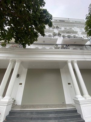 cho thuê nhà kđt louis city hoàng mai. dt 115m2, 5 tầng, mt 5m, thông sàn full đh, nl, thang máy