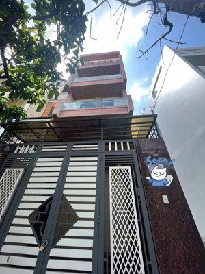 nhà mới xây 100% ở ngã tư ga, thạnh lộc, q. 12 - dt: 4,5x20m, trệt lửng 3 lầu: 5pn 6wc