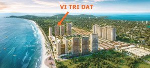 bán đất biệt thự biển góc 2 mặt tiền cách dá sun group blanca city 100m - dt 322m2=15x22,5m sổ đỏ