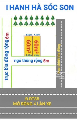 mở bán 2 lô f0 nhỏ xinh tại thanh hà - nam sơn - sóc sơn - hà nội (tài chính công nhân)