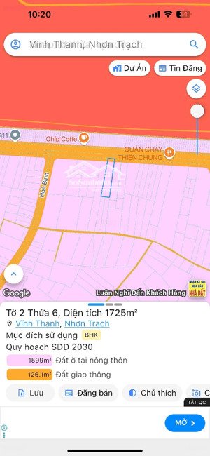 bán đất tại quách thị trang, 8,5 triệu/m2, 1725 m2, nhơn trạch, đồng nai