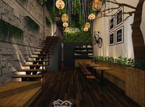 nhà 2 mặt tiền đường nhựa vỉa hè, 2 tầng đang cho thuê, nội thất gỗ toàn bộ