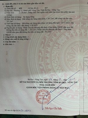 cần bán lô đất mặt tiền đường ven biển vũng tàu. 20x80 giá 16 tỷ có thương lượng