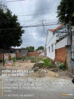 bán đất kdc hiệp thành 1, 5x20, xây tự do. giá 2.5 tỷ.