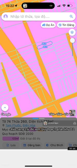 bán đất tại phố phùng hưng, tam phước, biên hòa, đồng nai, giá siêu hời 2,05 tỷ, 122m2