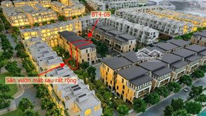 bán căn bt sân vườn áp góc 2 mặt tiền bt4-05 diện tích 160m2 tháng 10 nhận nhà, đang được htls 0%