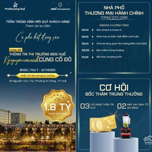 sự kiện cuối tuần: chia sẻ thông tin thị trường bđs huế - cơ hội đầu tư nhà trung tâm chỉ 1.8 tỷ