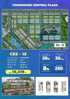căn xẻ khe ngay lối 2 quảng trường ánh sáng 117m2 giá 9,3 tỷ