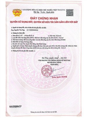 bán gấp lô đất 212,6m giá rẻ chỉ 570 triệu tại long tân, dầu tiếng, bình dương